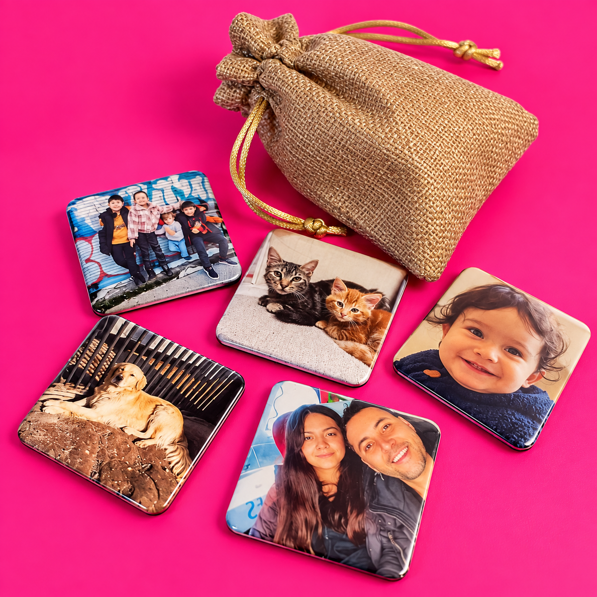 Pack de Imanes Cuadrados Personalizados